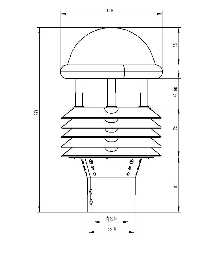 多要素环境传感器产品尺寸图